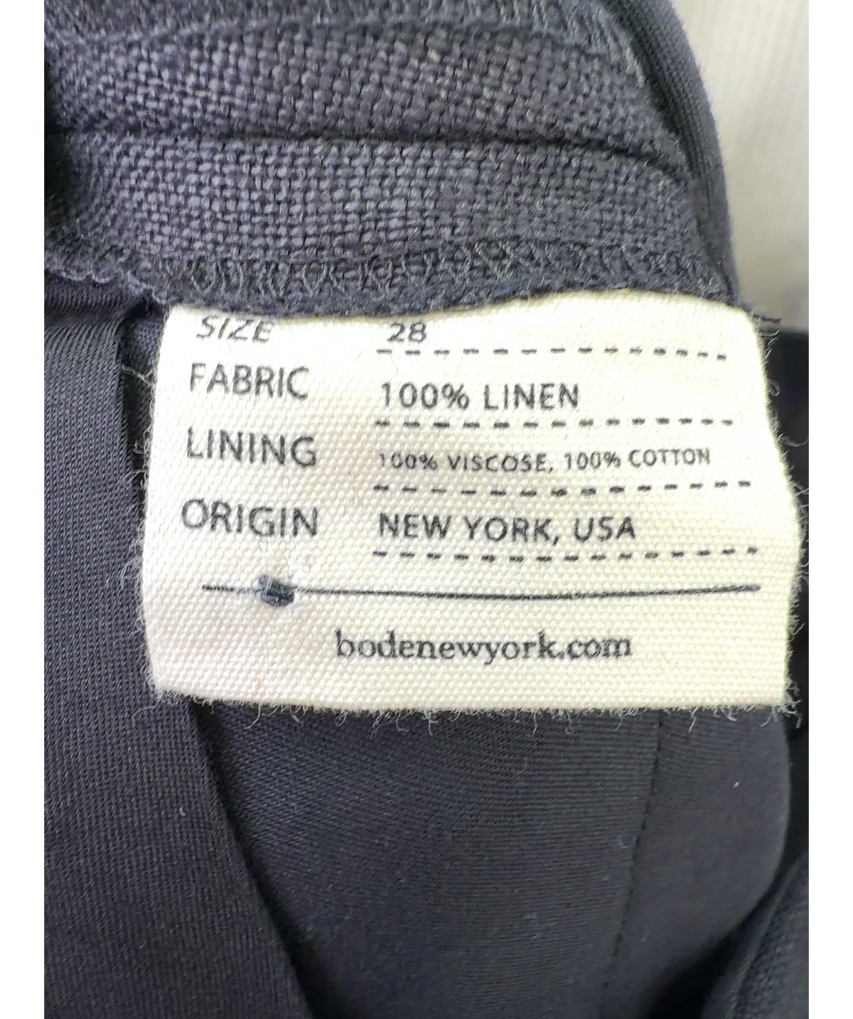 Bode Black Crystal-Embellished / Suiting Trousers, size W28 — care label