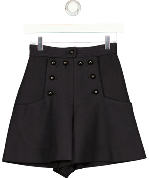Isabel Marant Navy Blue 'Lexia' Wool Blend Button Sailor Shorts UK 6