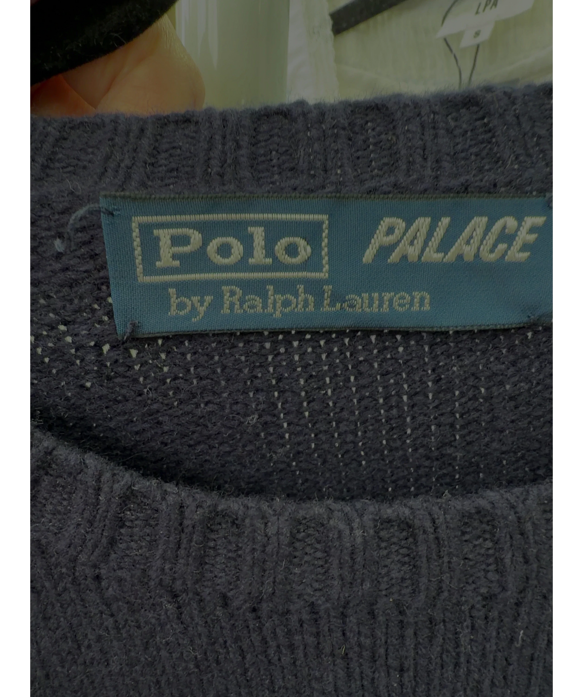 Polo Ralph Lauren navy Palace x Polo Ralph Lauren Skate Polo Bear Sweater, size UK M — detail