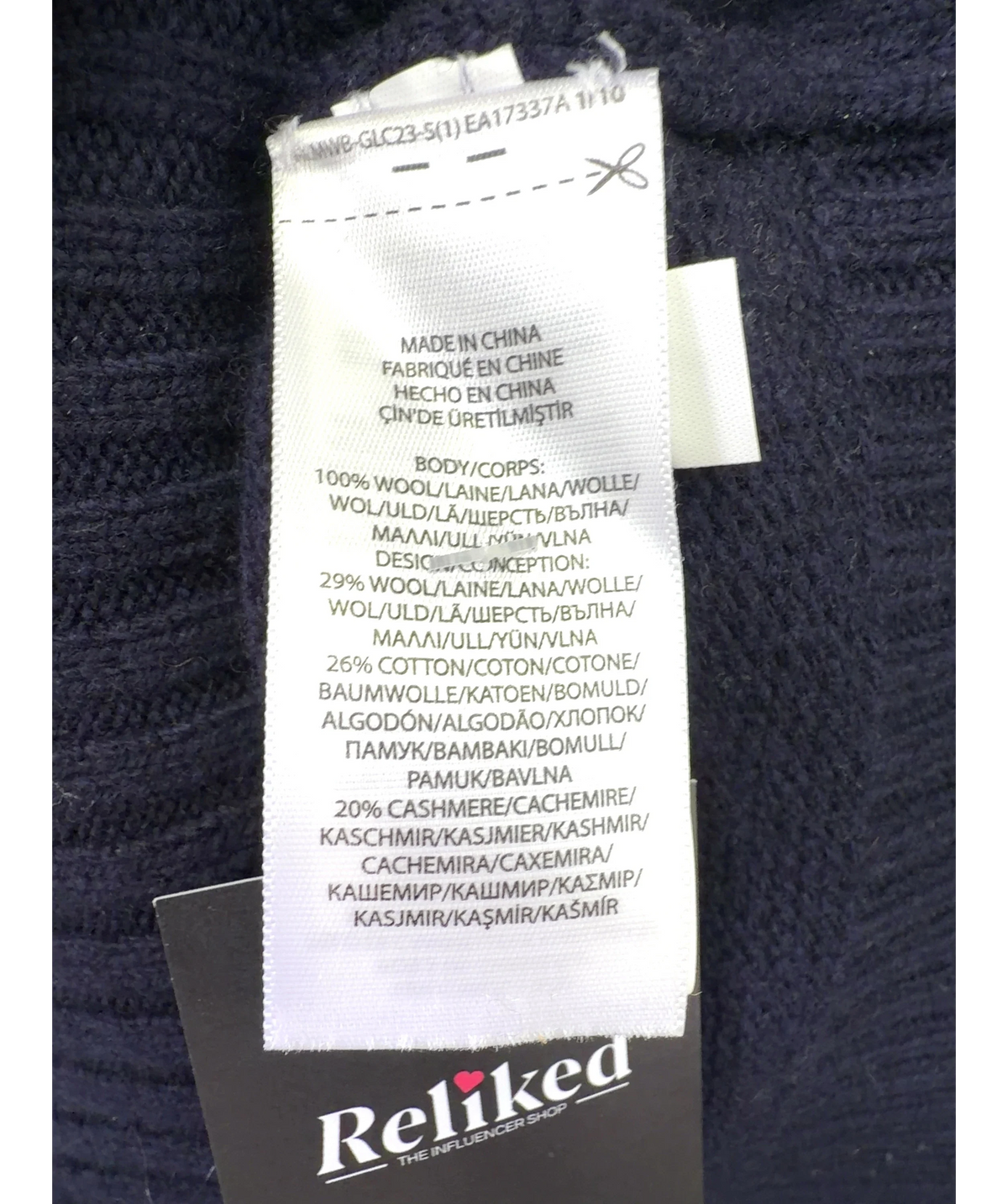 Polo Ralph Lauren navy Palace x Polo Ralph Lauren Skate Polo Bear Sweater, size UK M — label
