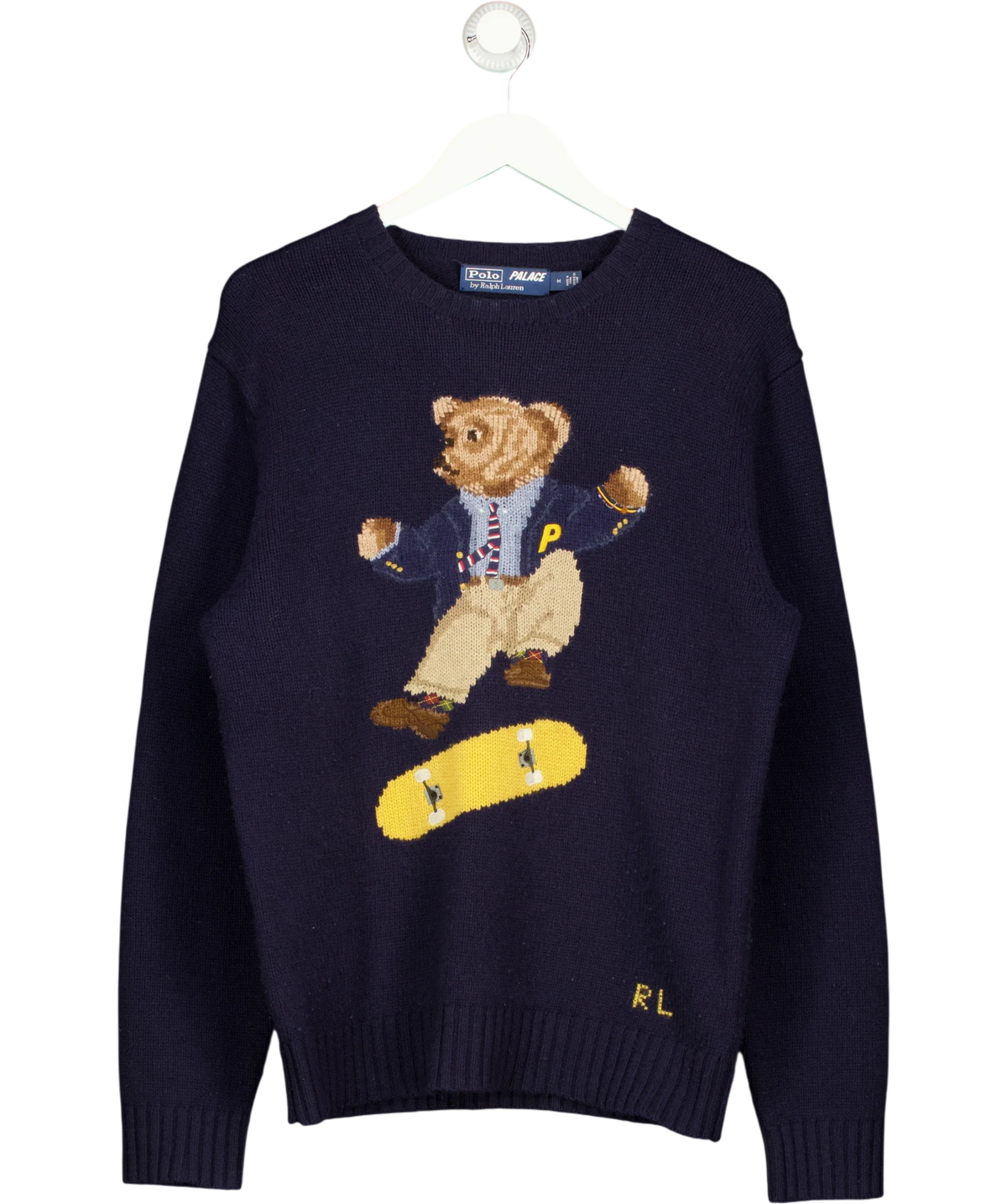 Polo Ralph Lauren navy Palace x Polo Ralph Lauren Skate Polo Bear Sweater, size UK M — front