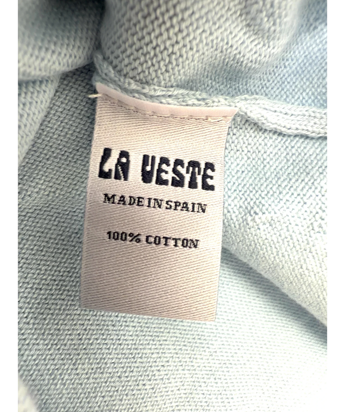 La Veste light blue La Isla Knit Bodysuit, size UK M — label