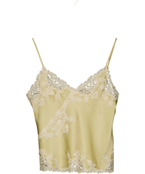By Malene Birger Madeline Tellow Lace trim Camisole UK 8