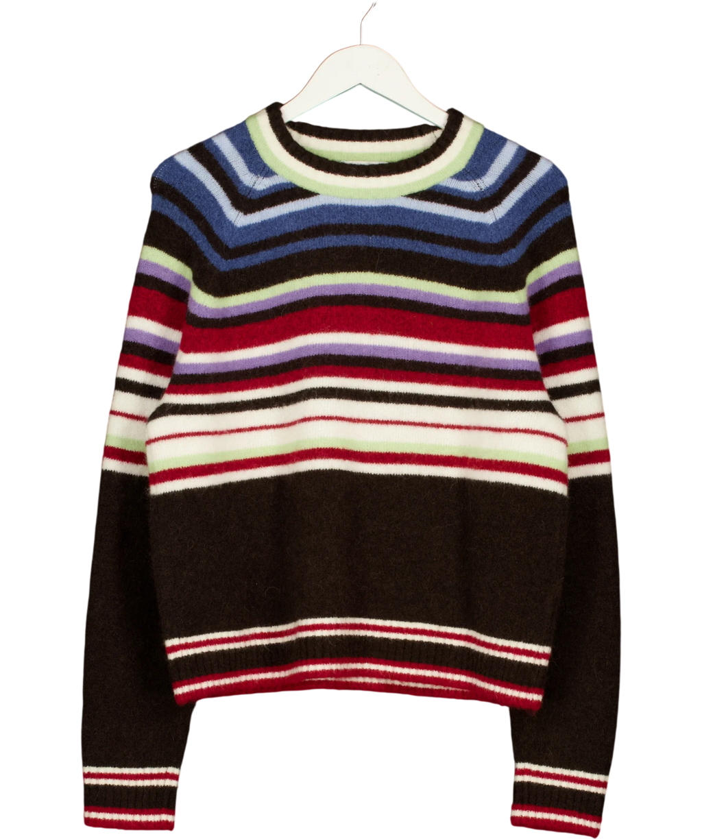 Alexa Chung Multicoloured Millie Striped Sweater in CloudSoft, size UK S — front