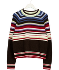 Alexa Chung Multicoloured Millie Striped Sweater in CloudSoft, size UK S — front