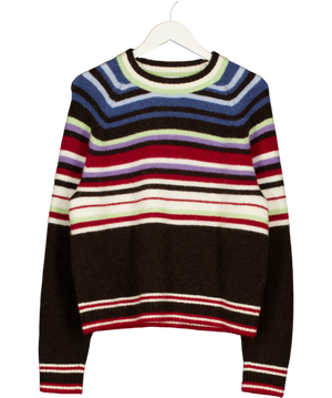 Alexa Chung for Madewell Millie Merino Wool Blend Striped Sweater CloudSoft UK S