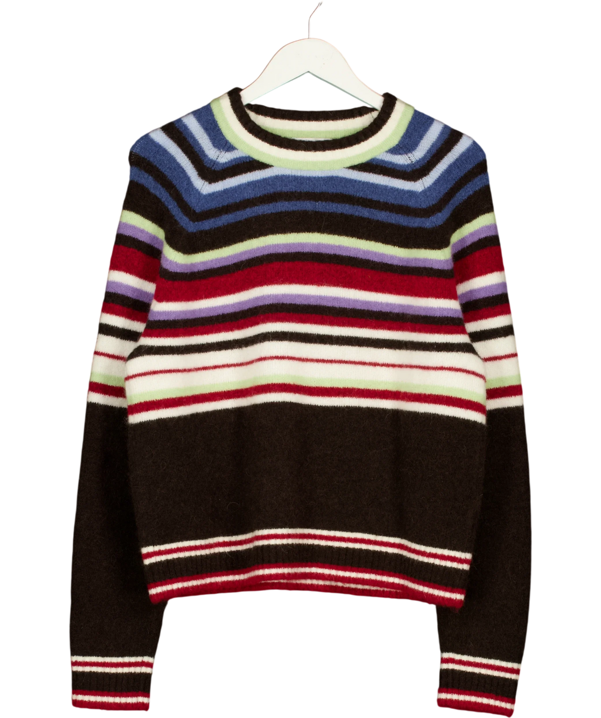 Alexa Chung Multicoloured Millie Striped Sweater in CloudSoft, size UK S — front