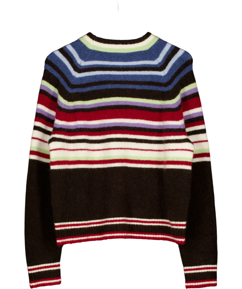 Alexa Chung Multicoloured Millie Striped Sweater in CloudSoft, size UK S — back