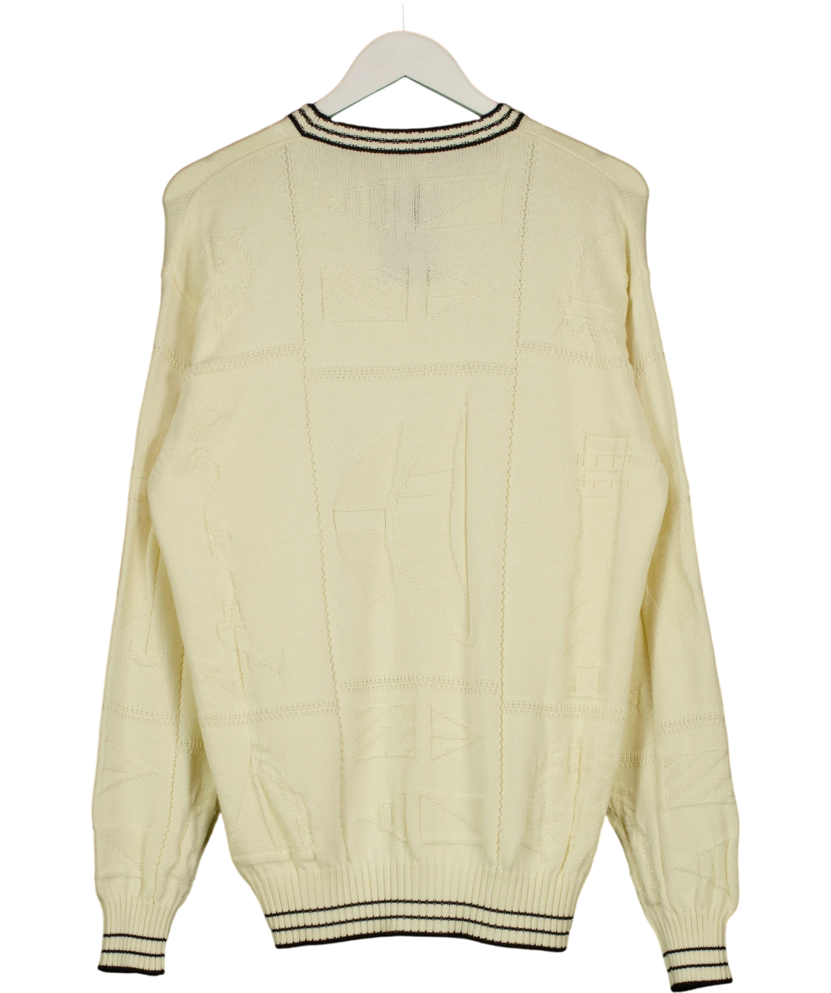 Ghiaia Cream cream crew neck sweater, size UK M — back
