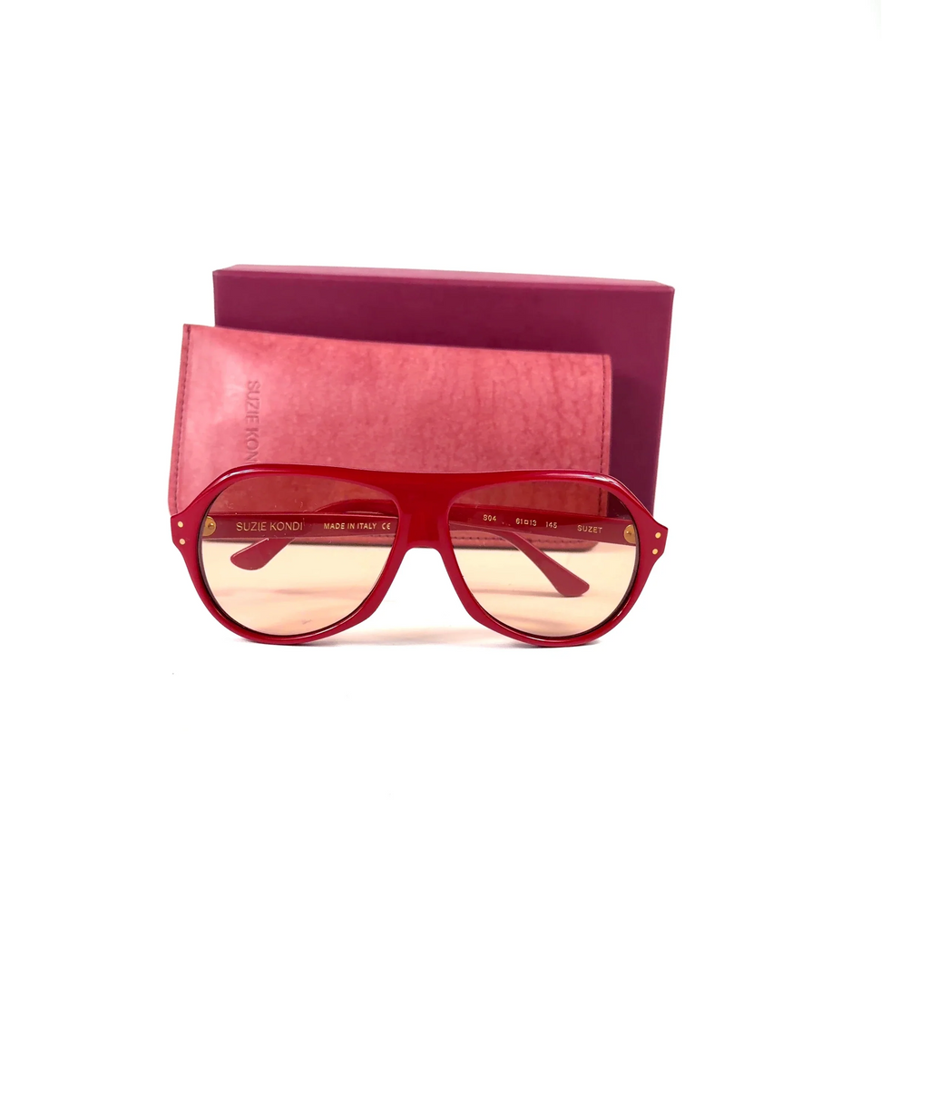 SUZIE KONDI Red Suzet Glasses — detail