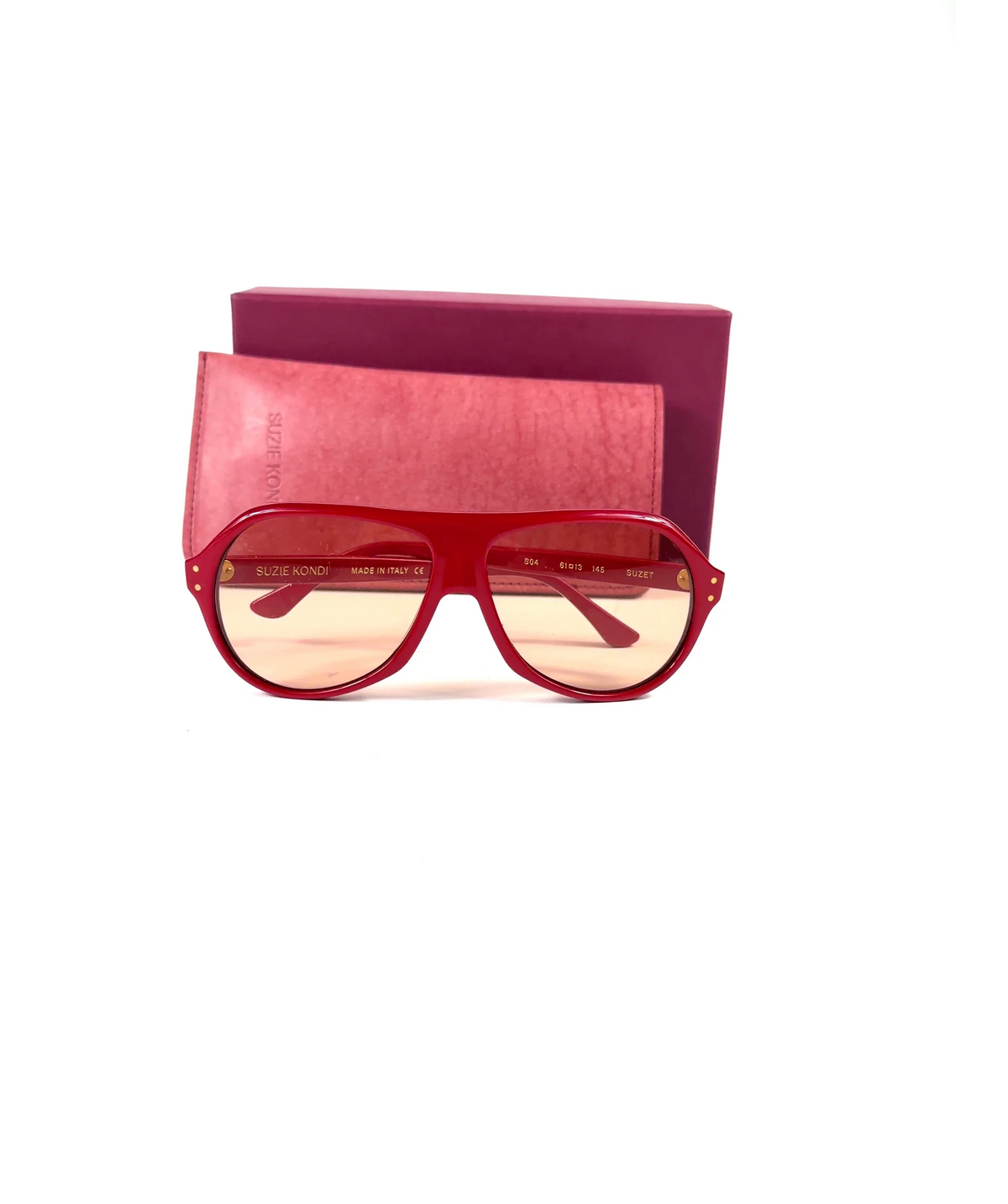 SUZIE KONDI Red Suzet Glasses — detail