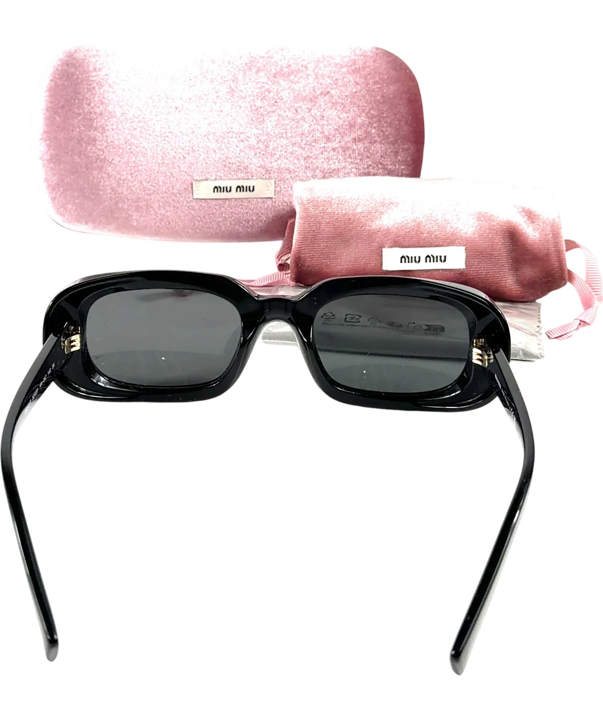 Miu Miu Black MU B13S (SMU B13) sunglasses — back