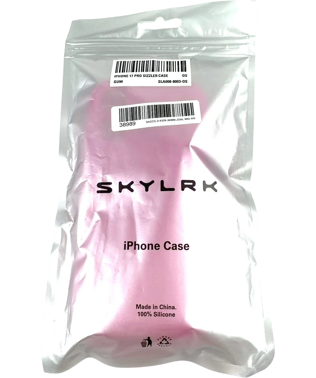 SKYLRK Pink iPhone 17 Pro Sizzler Case — fabric detail