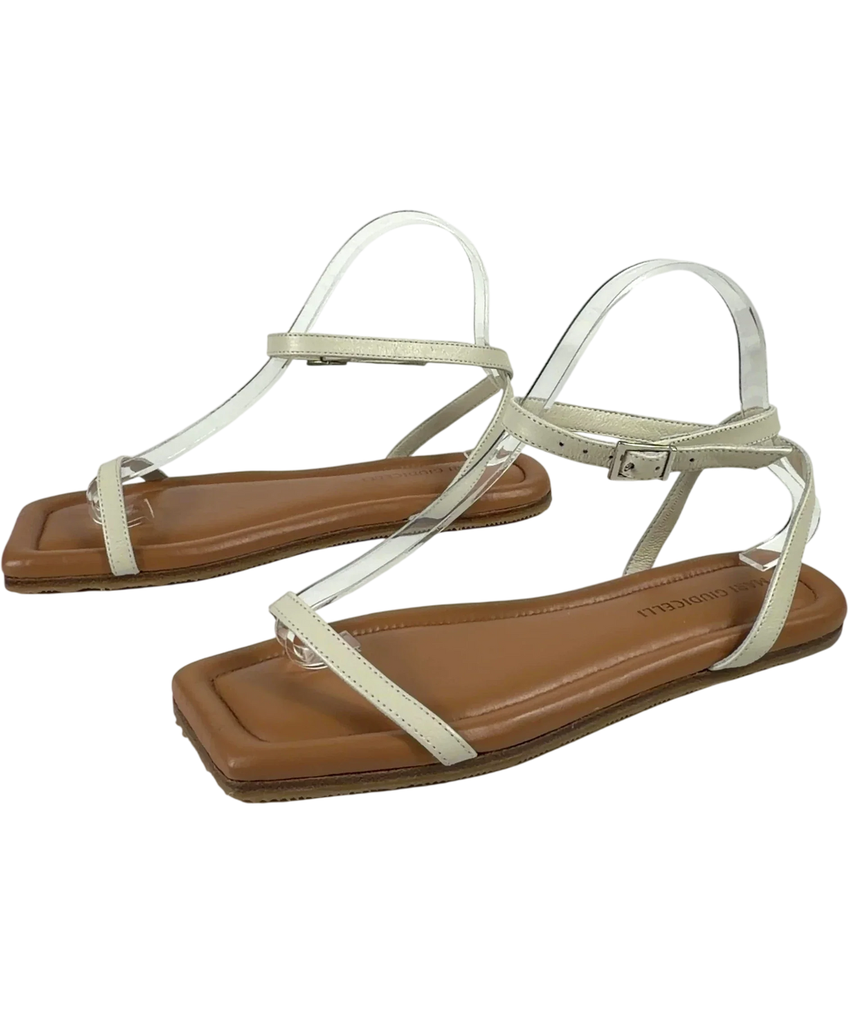 Mari Giudicelli tan flat strappy sandal, size UK 7 EU 40 👠 — label