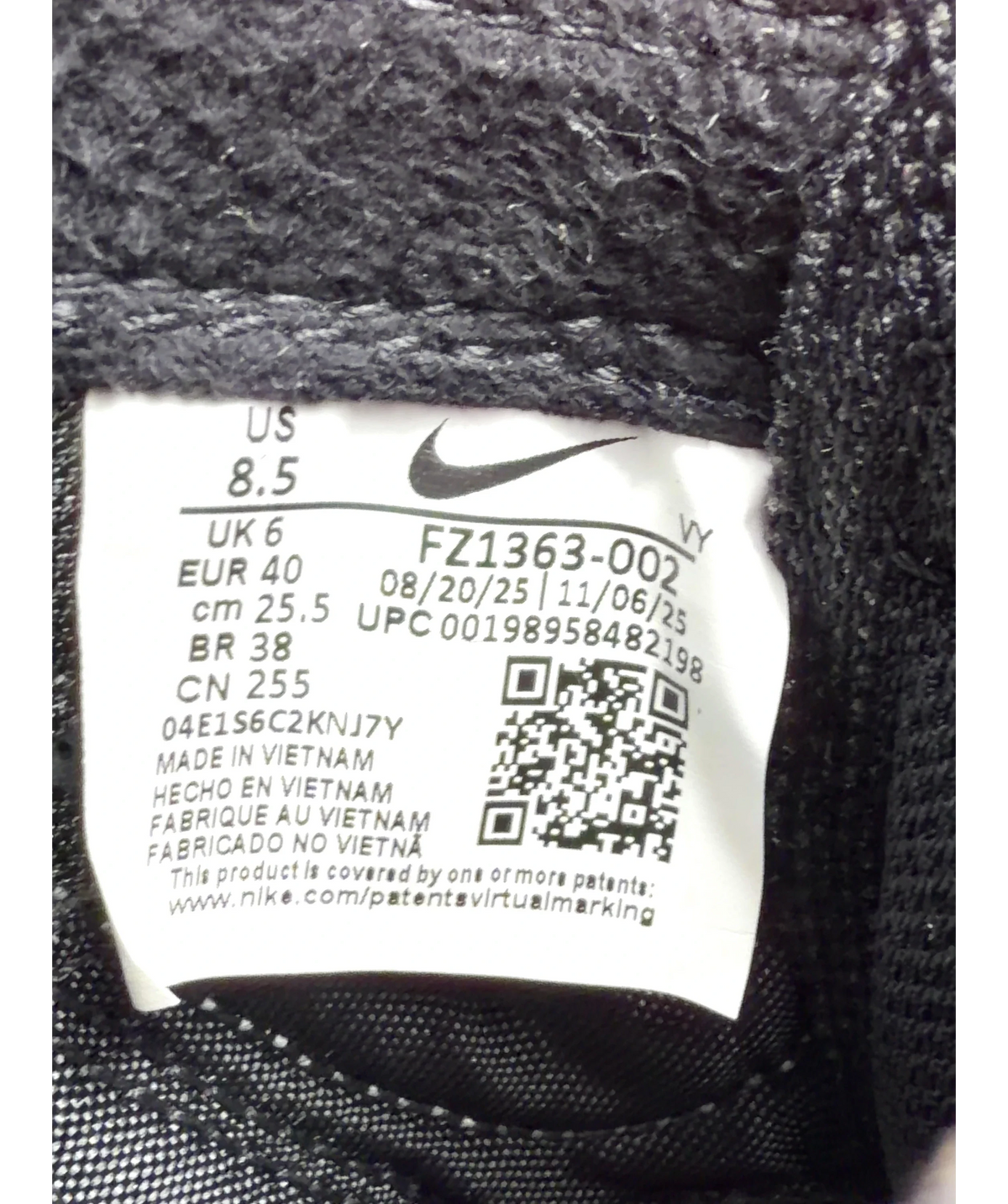 Nike Black GENERAL PURPOSE SHOE, size UK 6 EU 39 👠 — additional view