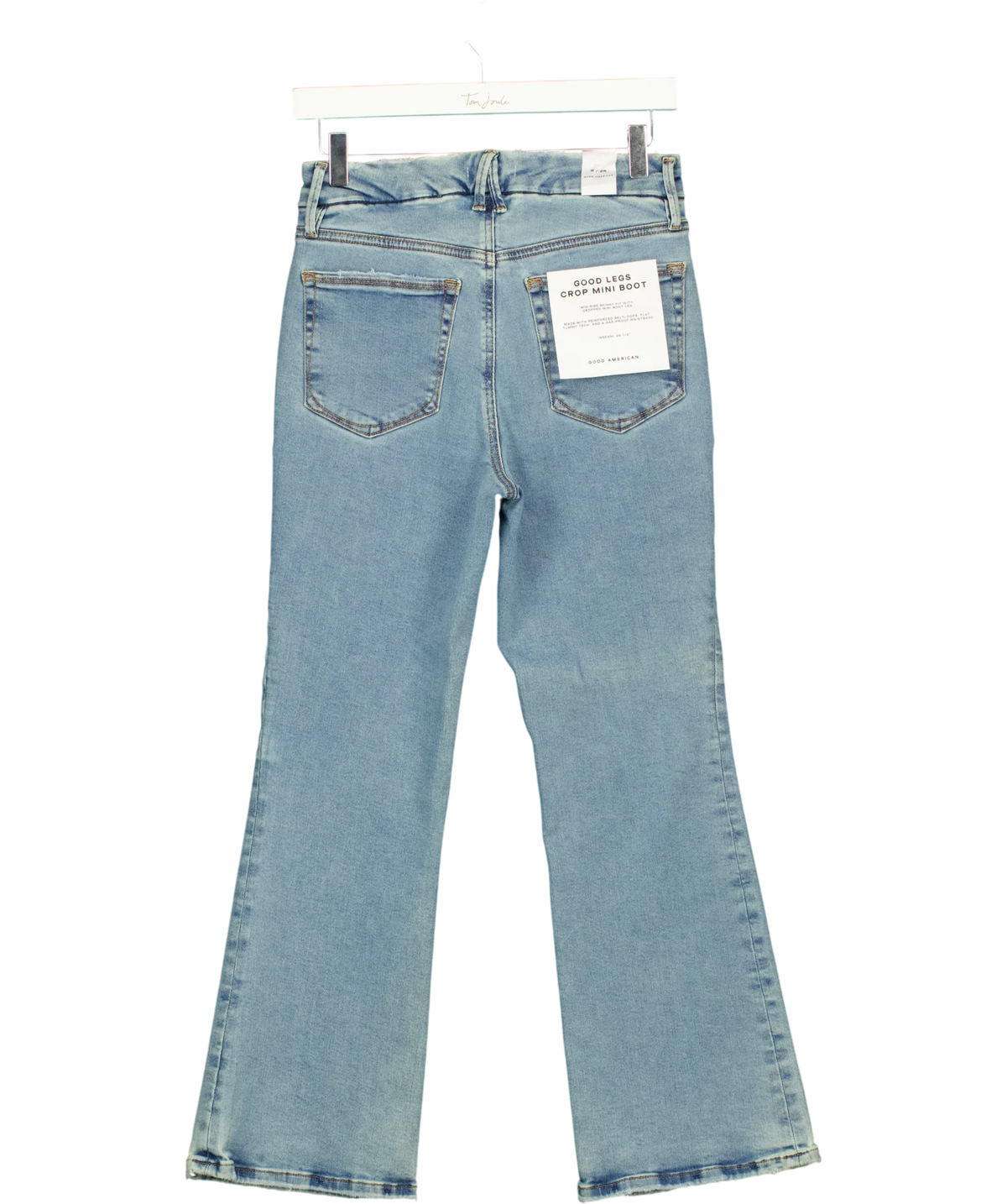 Good American Blue Good Legs Crop Mini Boot, size W28 — back