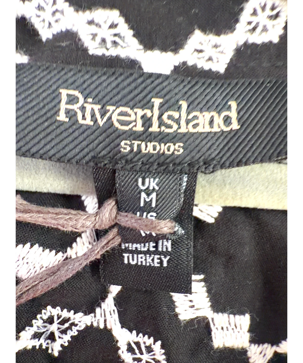 River Island Black Colour, size UK M — care label