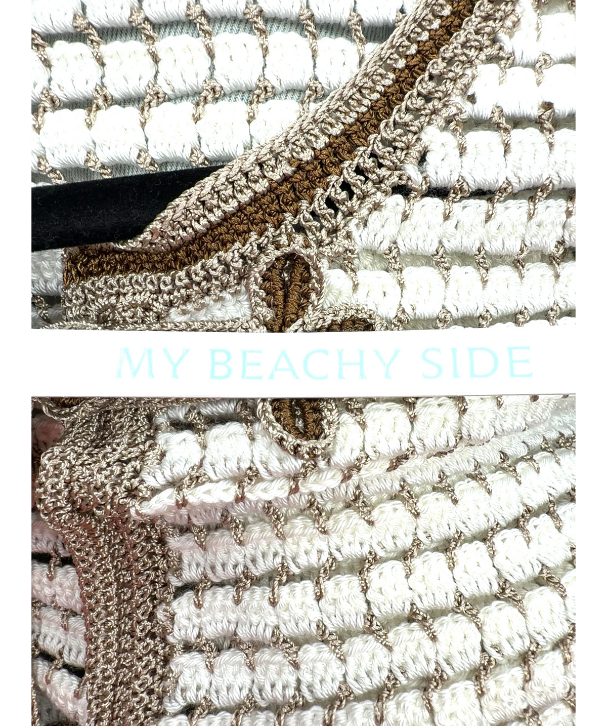 MY BEACHY SIDE Cream Zara Hand-Crocheted Cardigan, size UK S — detail