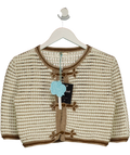 MY BEACHY SIDE Cream Zara Hand-Crocheted Cardigan, size UK S — front