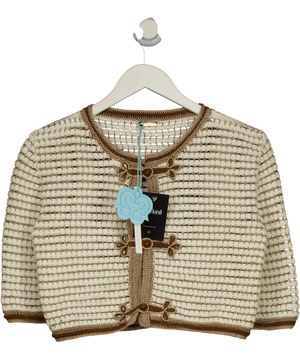 My Beachy Side Zara Hand-Crocheted Cardigan Cream UK S