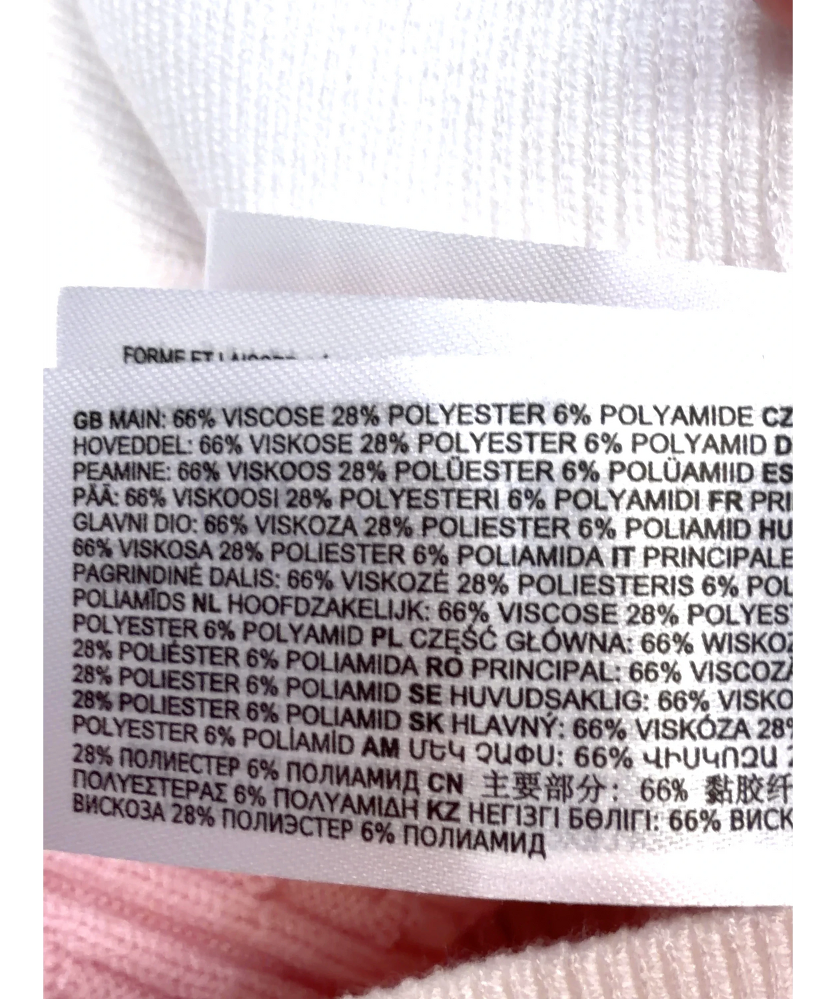 FOREVER NEW Pink Annika Striped Cable Knit Top, size UK S — label