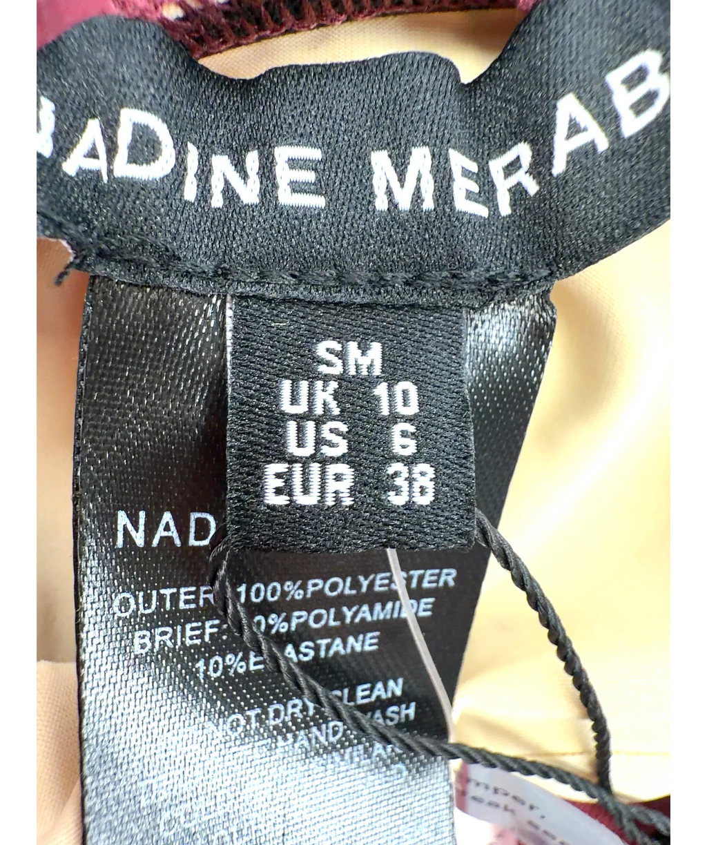 NADINE MERABI burgundy Colour, size UK 10 — care label