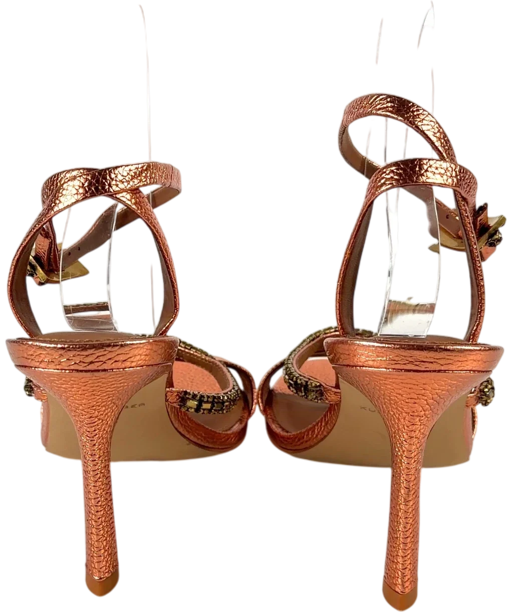 Kurt Geiger Metallic Crystal Strap Sandal 90, size UK 6 EU 39 👠 — back