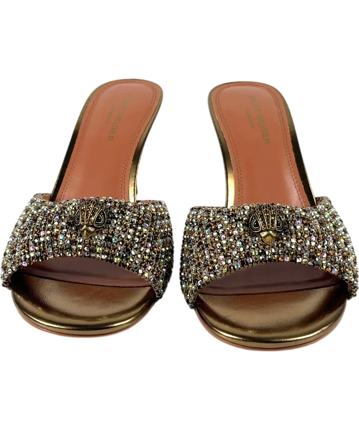 Kurt Geiger Metallic Oxford Heel Mule, size UK 6 EU 39 👠 — detail
