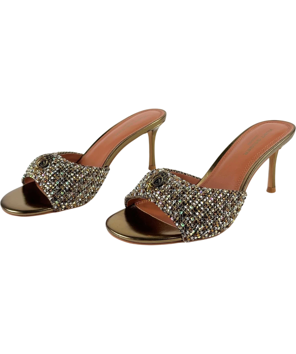 Kurt Geiger Metallic Oxford Heel Mule, size UK 6 EU 39 👠 — label