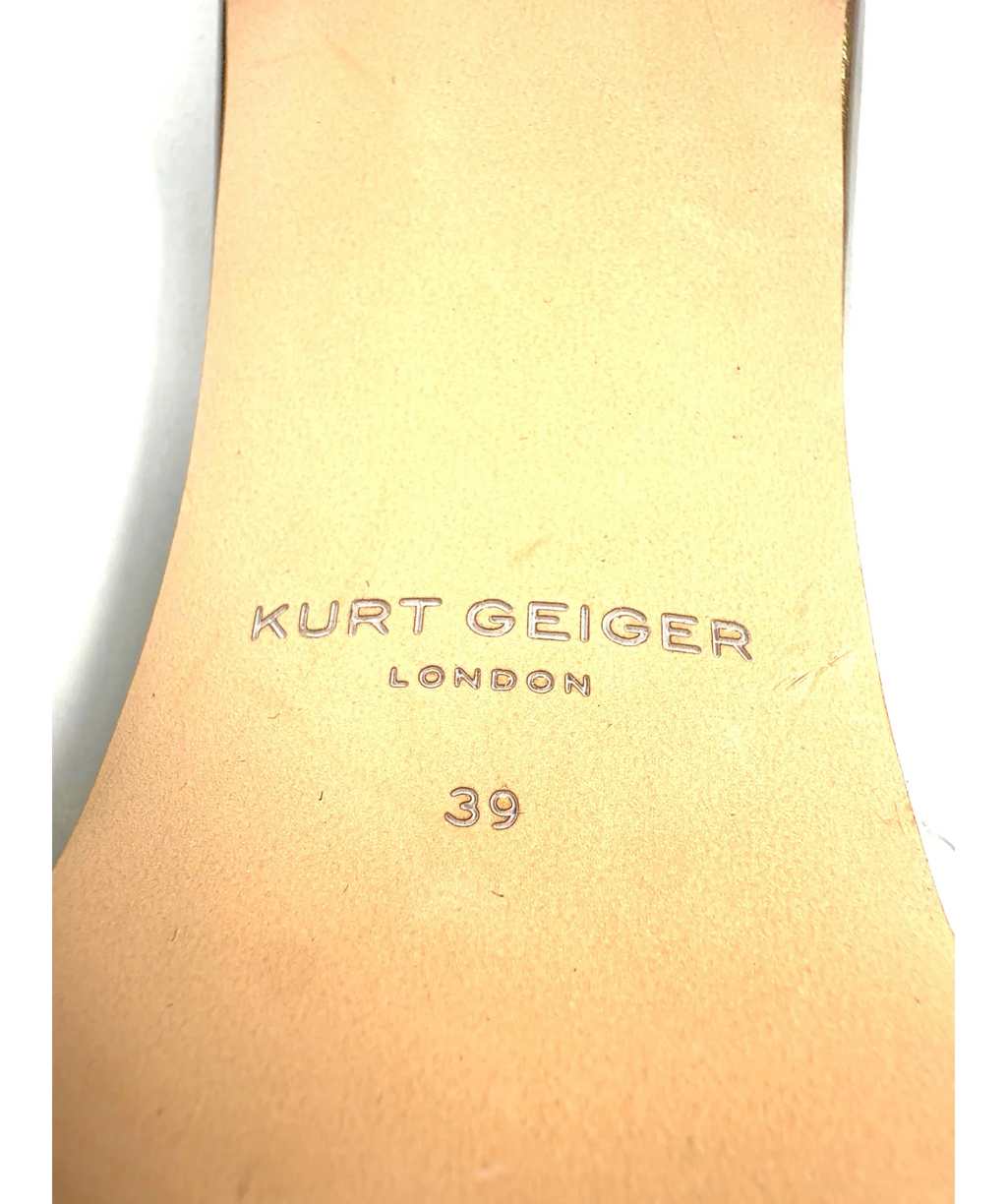 Kurt Geiger Metallic Oxford Heel Mule, size UK 6 EU 39 👠 — care label