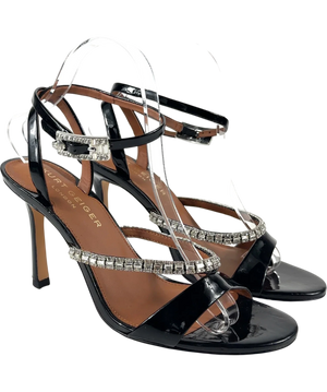 Kurt Geiger Crystal Strap Sandal Black Heel UK 6