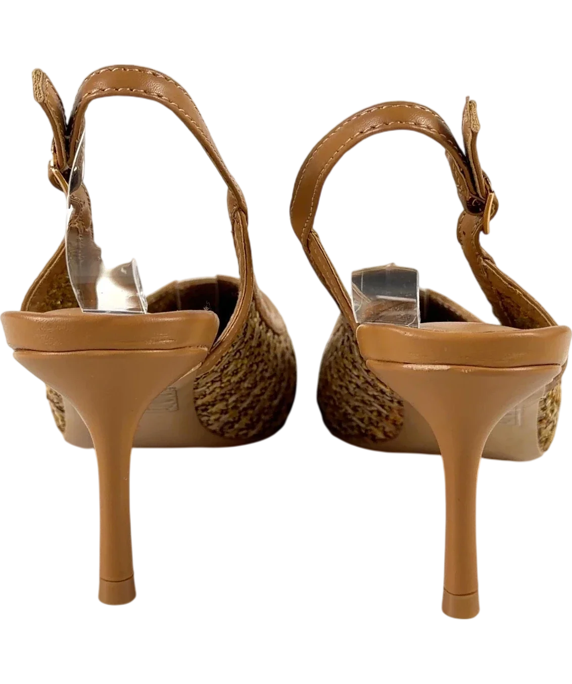 Daniel Beige woven metallic slingback kitten heel, size UK 4 EU 37 👠 — back