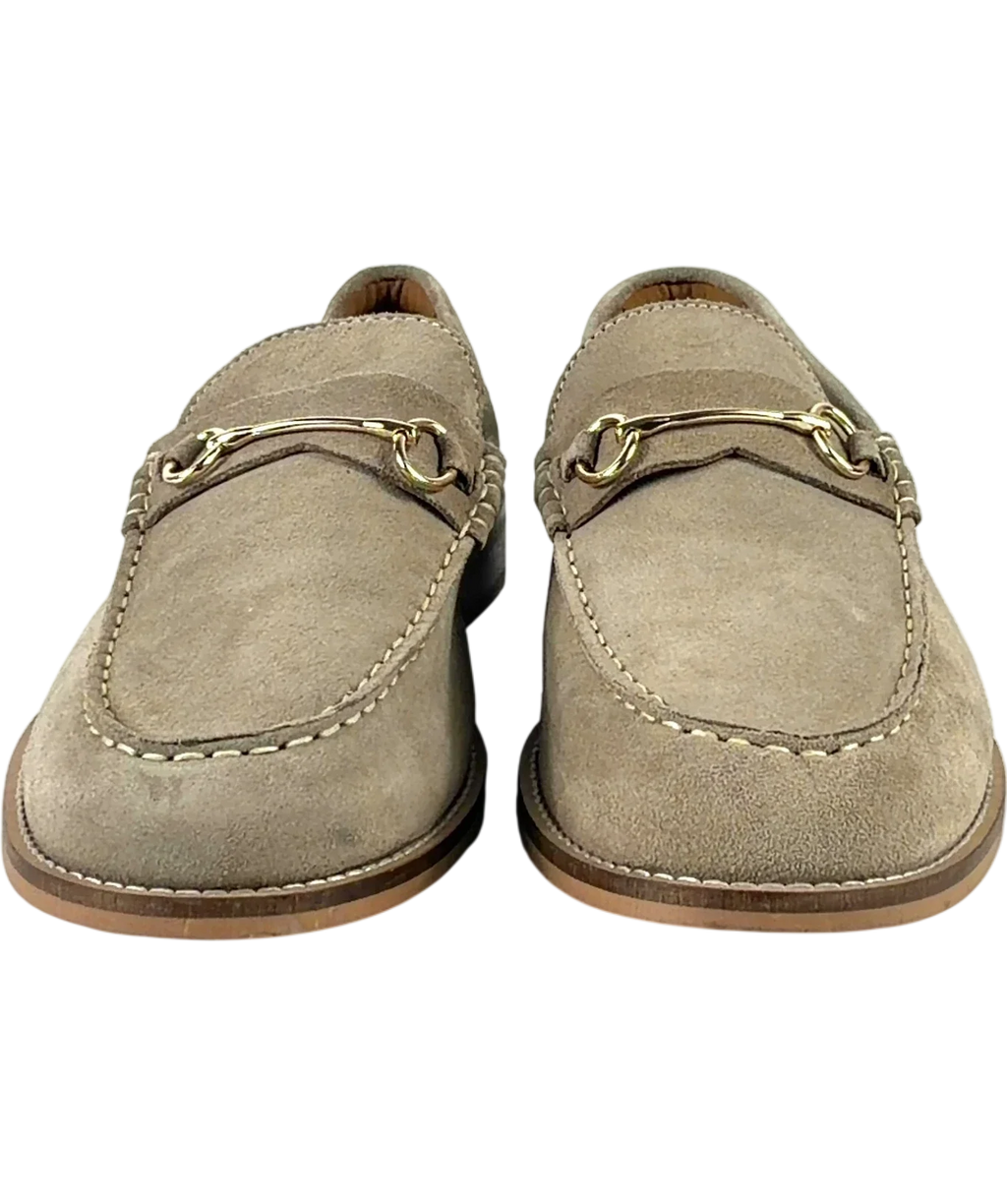 River Island Beige Beige Suede Snaffle Loafers, size UK 10 EU 44 👞 — detail