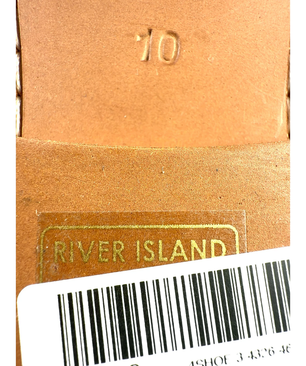 River Island Beige Beige Suede Snaffle Loafers, size UK 10 EU 44 👞 — care label