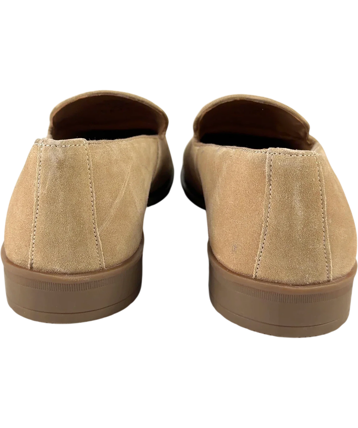 River Island Beige Suede Tassel Loafers, size UK 10 EU 44 👞 — back