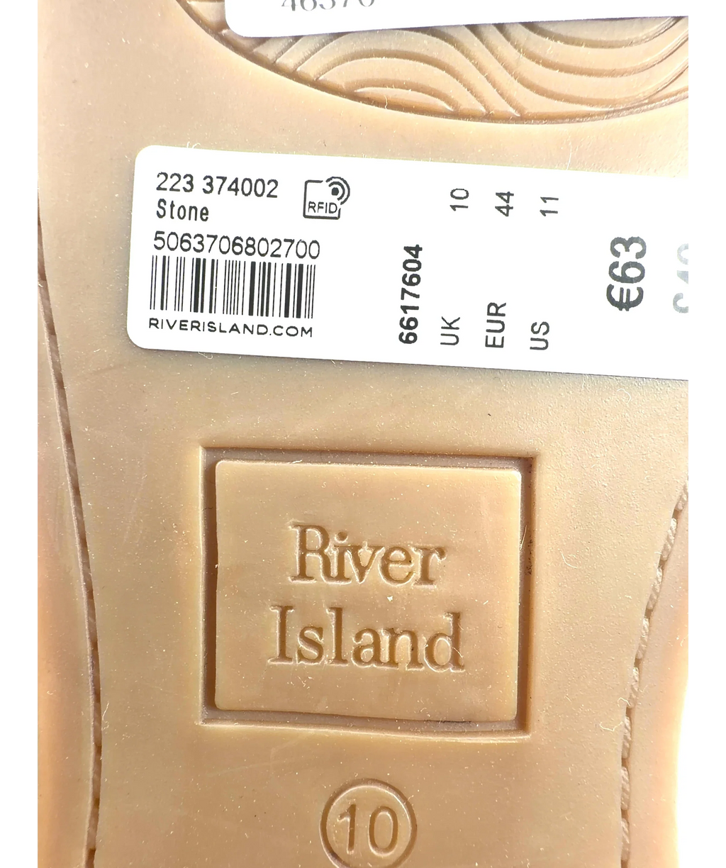 River Island Beige Suede Tassel Loafers, size UK 10 EU 44 👞 — care label
