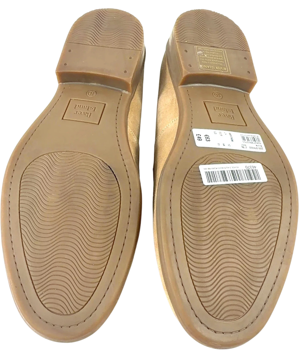 River Island Beige Suede Tassel Loafers, size UK 10 EU 44 👞 — view 8
