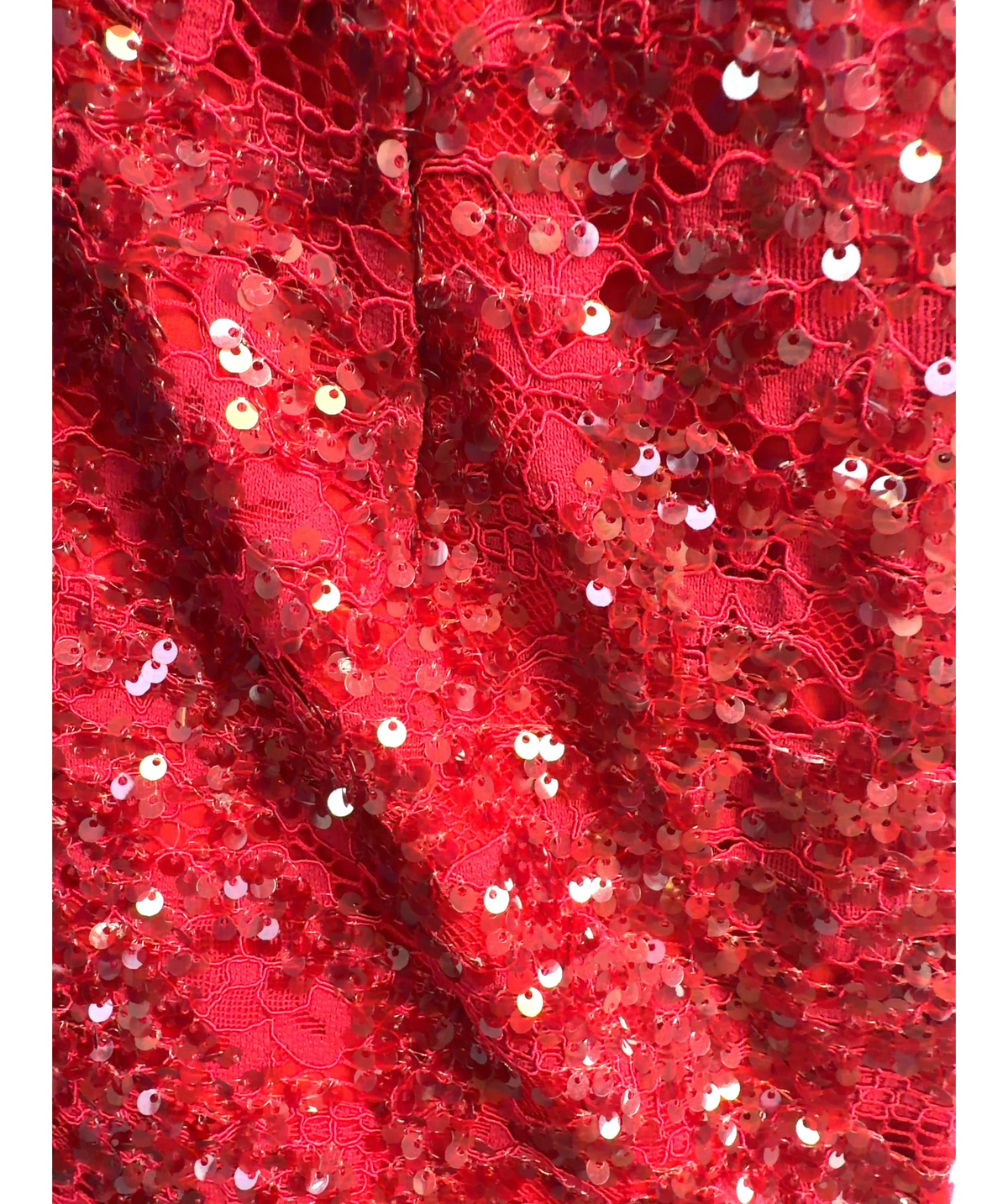 Nicky Hilton x Rebecca Vallance Red Leyla Short Sleeve Sequin Mini Dress, size UK 8 — care label