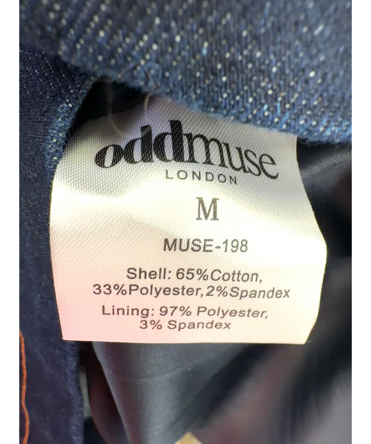 ODD MUSE navy Colour, size UK M — care label