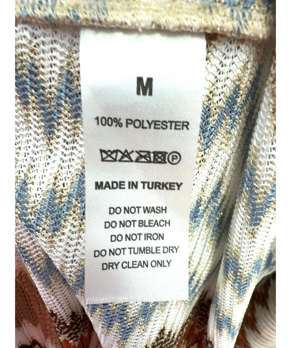 MY BEACHY SIDE Multicoloured Vina Tunic Dress, size UK M — care label