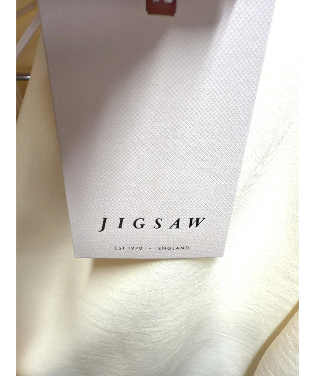 Jigsaw Yellow Corinne Tailored Blazer, size UK 10 — detail