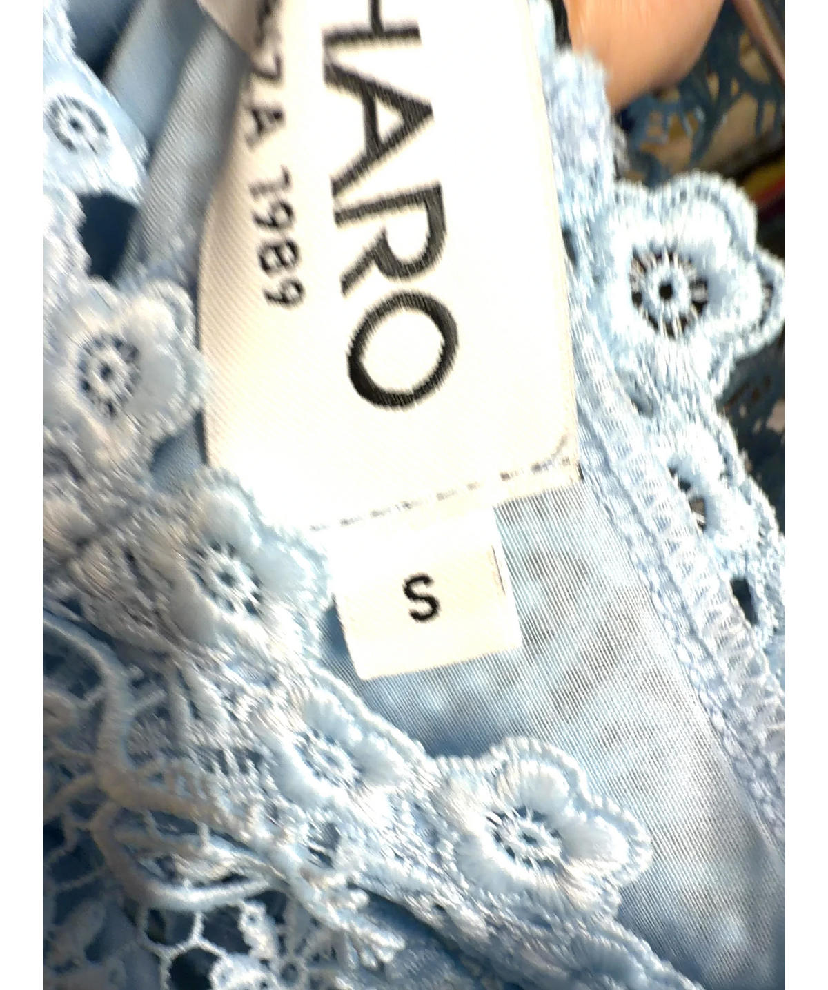 Charo Ruiz Ibiza light blue Colour, size UK S — care label