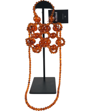Amazon Brown Amber Beaded Bag