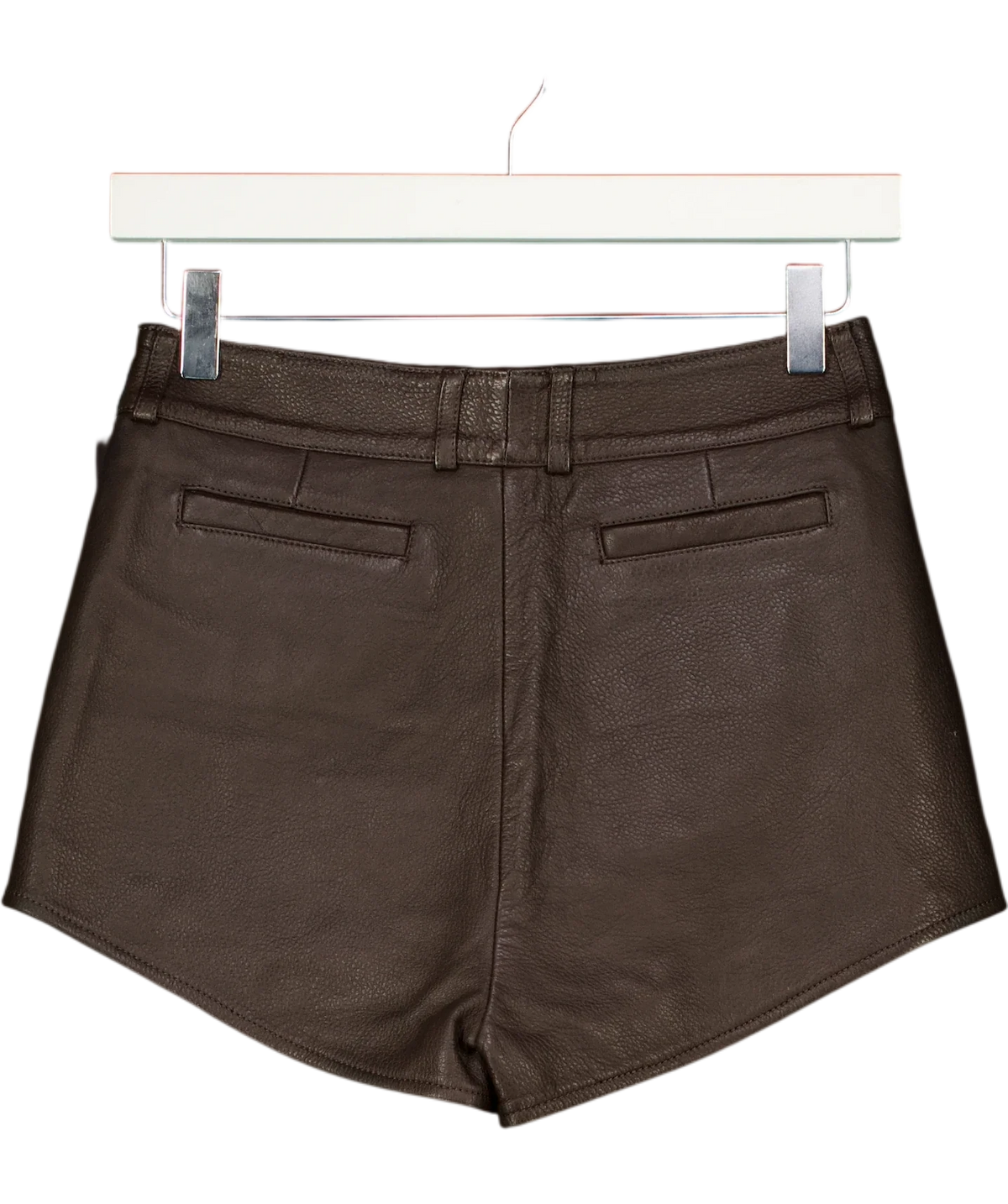 THE FRANKIE SHOP Brown Loen Leather Hot Pants, size UK S — back