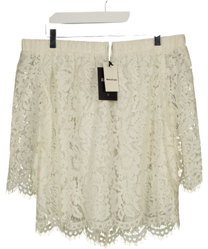 Whistles Lace Bardot Top White UK 10