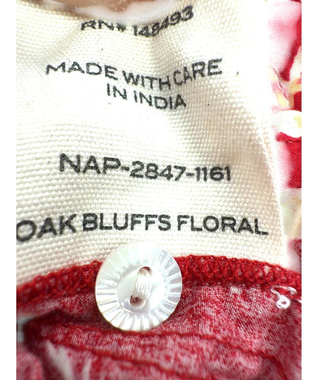 DOEN Red OAK BLUFFS FLORAL, size UK L — fabric detail