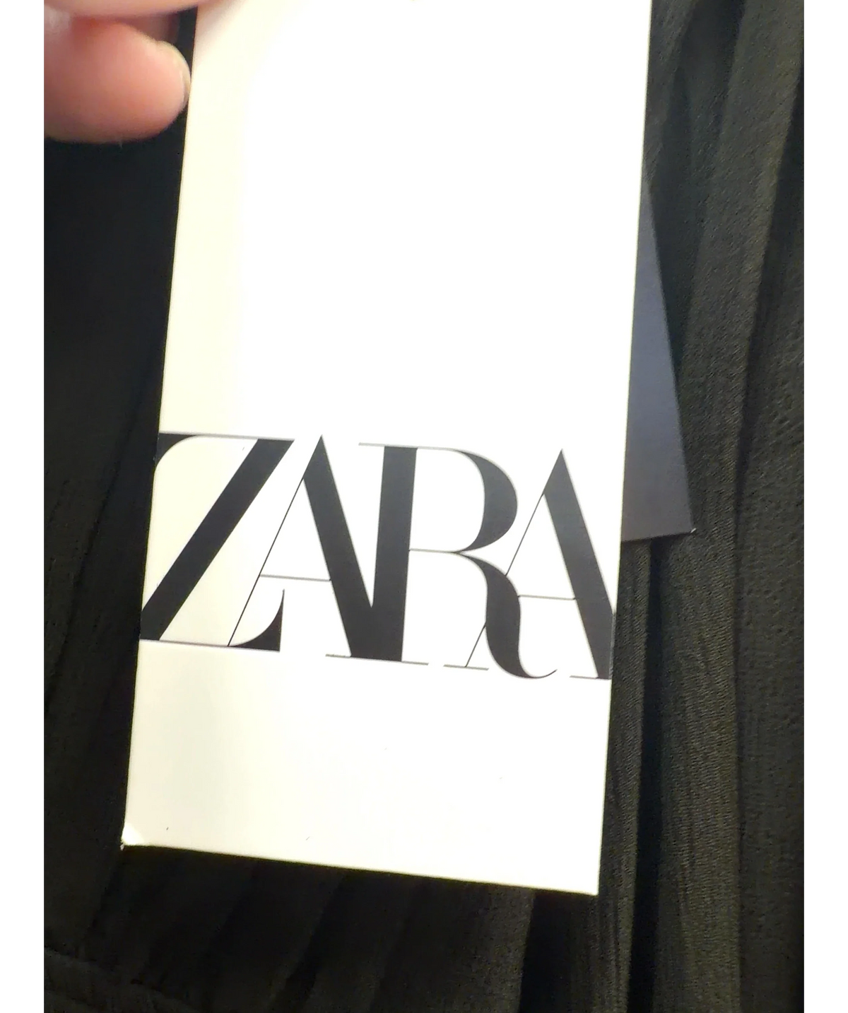 ZARA Brown green pleated dress, size UK M — detail