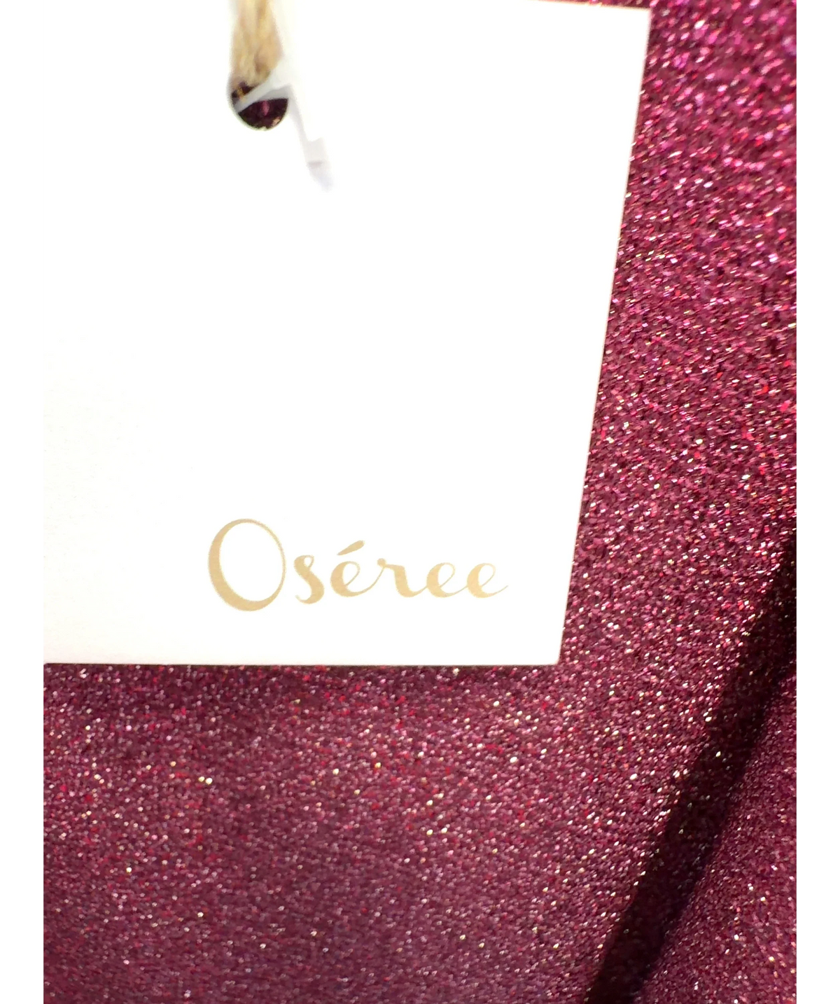 Oséree Pink Lumiere Shade Turtleneck Dress, size UK S — detail