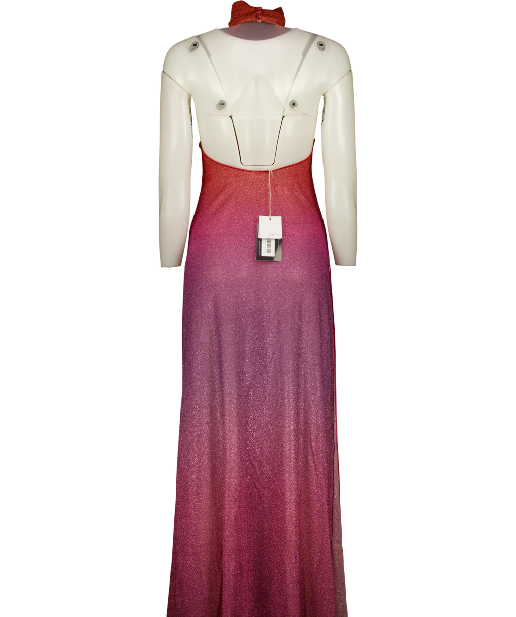 Oséree Pink Lumiere Shade Turtleneck Dress, size UK S — back