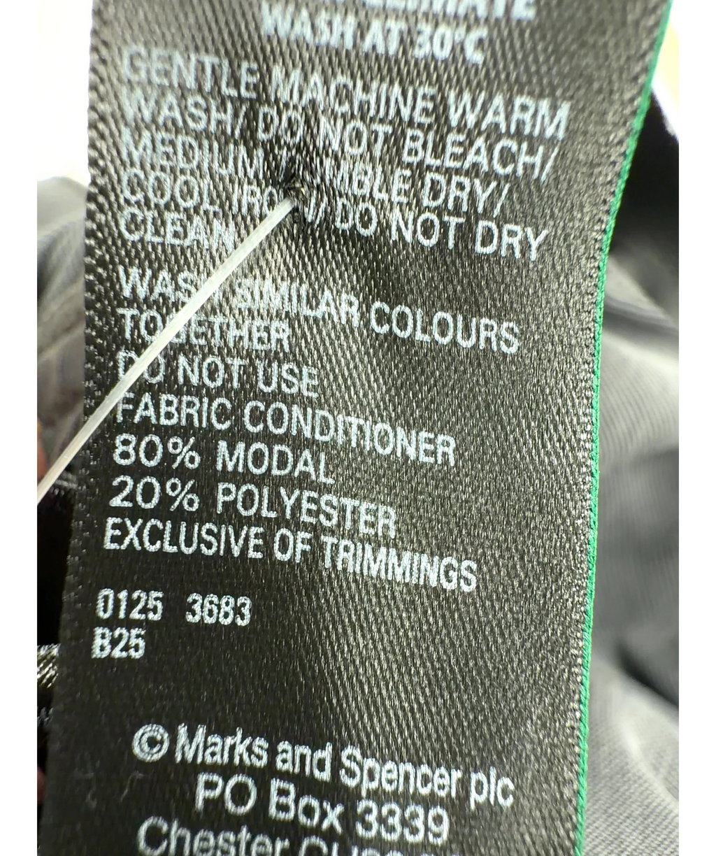 GOOD MOVE Grey Modal Rich Ribbed Relaxed Jumpsuit, size UK 18 — label